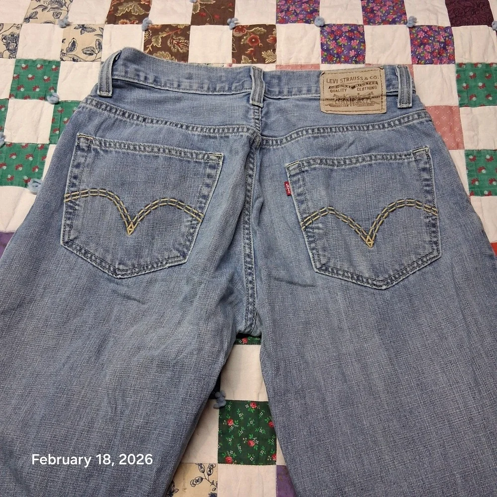Y2K Levi 559 Relaxed Straight 32x32 Blue Stone Wash Jeans Mens‎